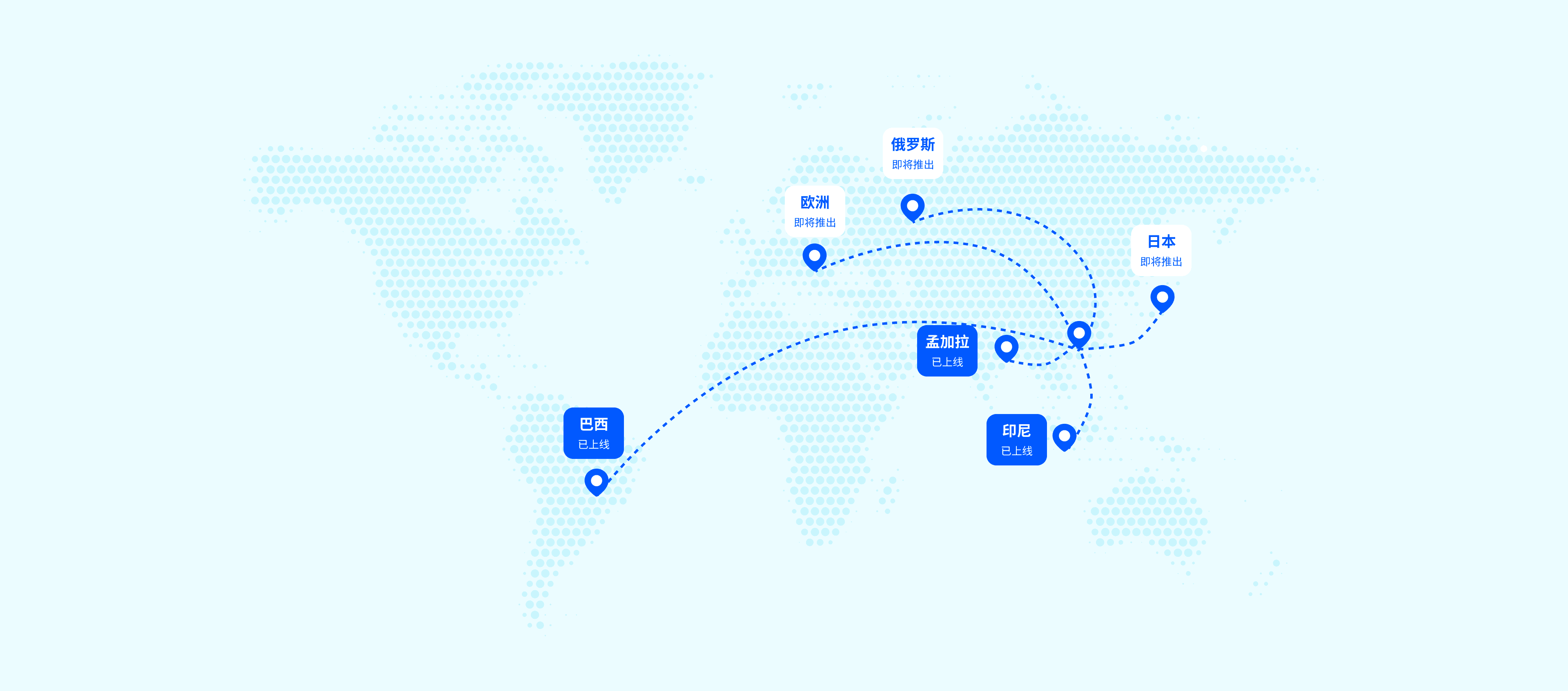 ZHUTOVA global market coverage map